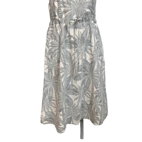 Marine Layer LILY Dress in Linen & Cotton and Palm Print sz XL - Picture 6 of 16